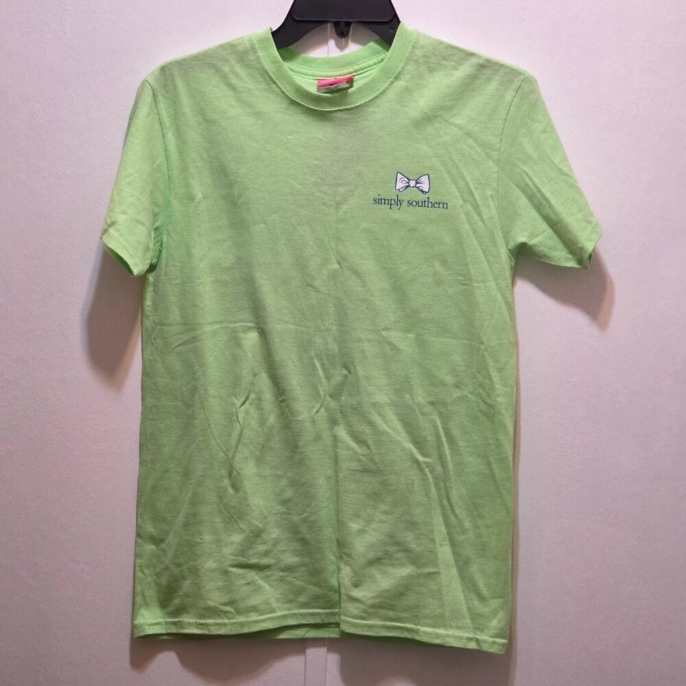 Simply Southern Lime Green T-Shirt Let All That You Do Be Done In Love Small New